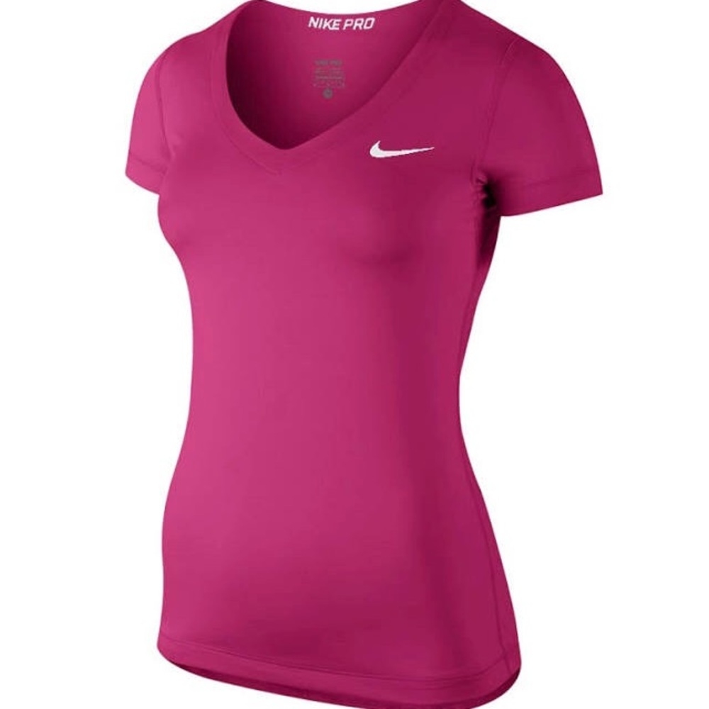 Nike Pro Core V Neck Womens Short Sleeve Tee Shirt